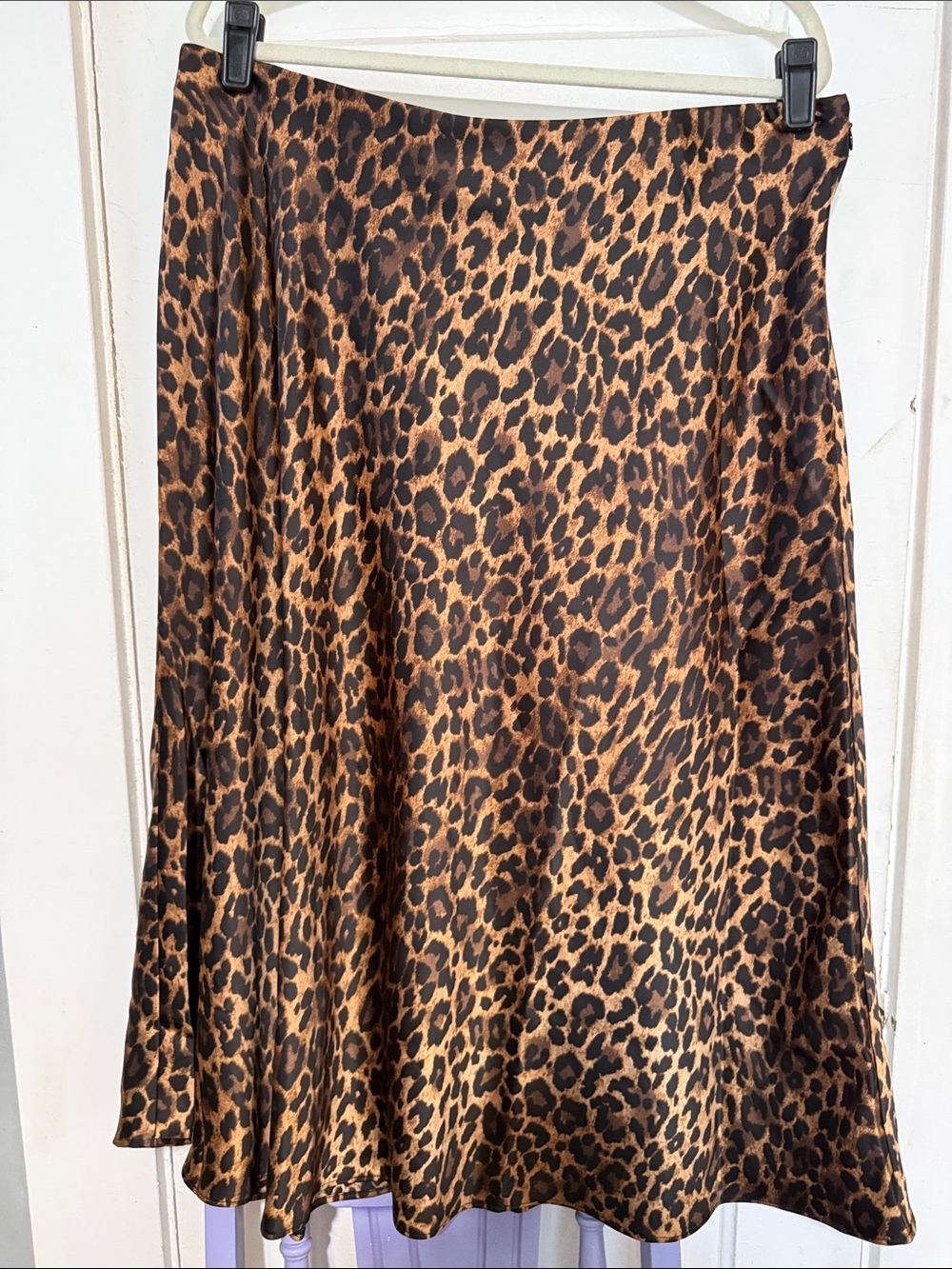 Talbots Leopard Print Maxi Skirt in Brown and Black